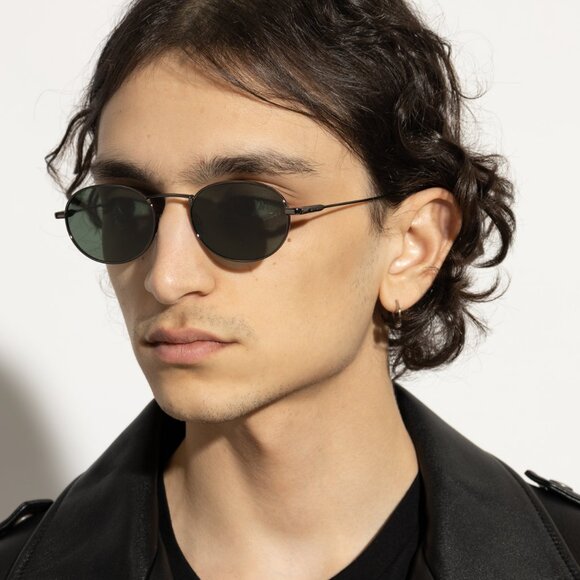 NEW SL799 001 SAINT LAURENT SUNGLASSES UNISEX ROUND BLACK EYEWEAR - Picture 1 of 4